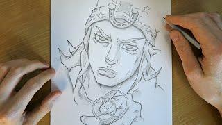 How To Draw Johnny Joestar  Jojos Bizarre Adventure  Anime Drawing Tutorial