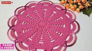 SOUSPLAT LUNA EM CROCHÊTOALHINHA  LINDA E FÁCIL DE FAZER #crocheting  #crochet #croche #mesaposta