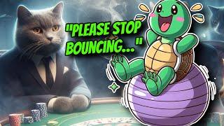 Bouncing on my Exercise Ball in VR Poker **GONE SO WRONG**