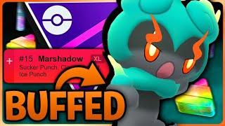 Top Safe Swap? *LEVEL 50* BUFFED Sucker Punch Marshadow got a huge Buff for the Master League  GBL