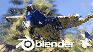 How I made this plane crash in Blender