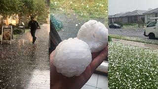 Huge hail stones battered Sydney Dec 20 2018