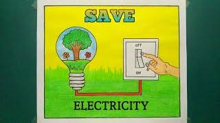 Light The Candle Of Patriotism Save Energy The Nation DrawingSave Electricity Poster Drawing