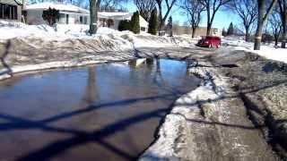 BewareHuge Crater Or Cinqhole On Winnipegs Frozen Street