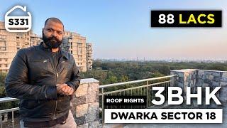 3 BHK DDA Flat for sale in Dwarka Sector 18  88 Lacs में BHK SOCIETY Flat for sale  BRS SHOW S331