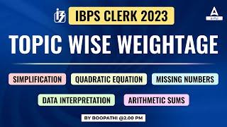 IBPS CLERK 2023 Maths Preparation In Tamil  Topic Wise Weightage  Adda247 Tamil