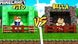 BAZA Z EMERALDÓW VS BAZA Z BEDROCKA - MINECRAFT  Vito vs Bella