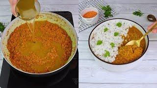 Curry di lenticchie vegan la crema saporita da servire con il riso basmati