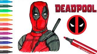 Easy Drawing Deadpool I Kolay Deadpool Çizimi I Süper Kahraman Nasıl Çizilir? How To Draw Deadpool