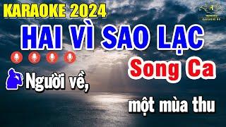 Hai Vì Sao Lạc Karaoke Song Ca Nhạc Sống 2024 Âm Thanh Chất Lượng Cao  Trọng Hiếu