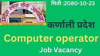 computer operator job vacancy 2080  computer operator job vacancy