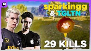 sparkingg & TGLTN 29 KILLS 2-MAN-SQUAD RANKED ERANGEL