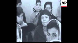 SYND 2-4-69 300 ARAB WOMEN IN NABLUS PROTEST AGAINST ISRAELS ANTI GUERRILLA ACTIONS