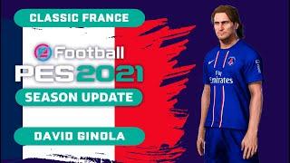 D. GINOLA face+stats Classic France How to create in PES 2021