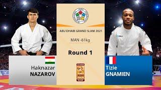 Ҳақназар НАЗАРОВ vs Тиз ГНАМИЕН -81кг Даври 1 Abu Dhabi Grand Slam 2021