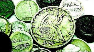 Actual American Treasure FOUND Metal Detecting an Old House Seated Silver Coins Galore Epic Hunt