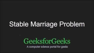 Stable Marriage Problem  GeeksforGeeks