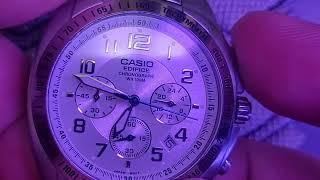 How to calibrate chronograph hand. Casio edifice EF-502 #casio #casiowatch #edifice