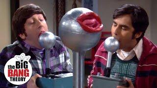 Howard and Raj Kiss...Through the Internet  The Big Bang Theory
