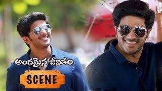 Andamaina Jeevitham Movie Scenes - Dulquer Salman Flirting Girls in His Company Bus - Dulquer Selfie