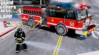 GTA 5 Firefighter Mod New Working Hose & Nozzle - Chicago Fire Responding LSPDFR Fire Callouts