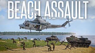 MASSIVE AMPHIBIOUS BEACH ASSAULT - Arma 3 Milsim Operation Gameplay