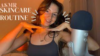 ASMR GRWM for bed skincare routine