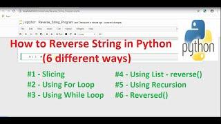 How to Reverse String in Python  6 Different Way  Python Programming