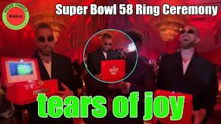 OMG Travis Kelce sobs before big moment at Super Bowl 58 ring ceremony in Kansas City