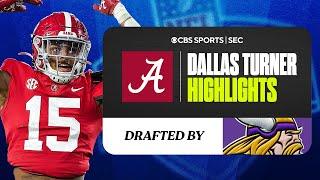 Dallas Turner Alabama Highlights  No. 17 Overall to Vikings  CBS Sports