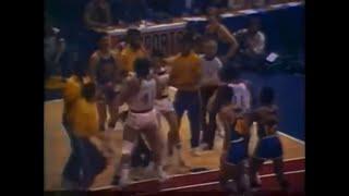 Al Attles vs Mike Riordan fight NBA finals 1975 game 4