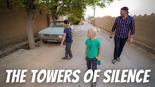 THE TOWERS OF SILENCE IN YAZD IRAN A serious challenge for traveling in Iran with kids