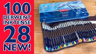 28 NEW Derwent Inktense Colored Pencils Makes 100 Derwent Inktense Colored Pencils