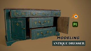 3D Modeling an Antique Dresser - Blender 3.0 & Substance 3D Painter