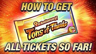 HOW TO GET ALL 37 PART 1 AND PART 2 TONS OF THANKS TICKETS FOR THE FREE MULTI DBZ Dokkan Battle