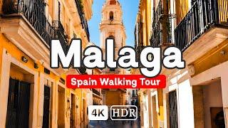 Malaga Spain 4K   Discover the Beautiful City of Malaga   Walking Tour  2024
