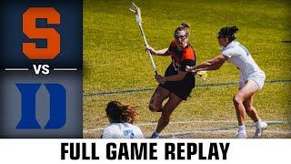 Syracuse vs. Duke Full Game Replay  2023 ACC Womens Lacrosse