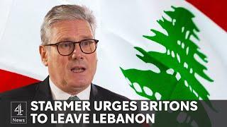 ‘Time to leave is now’ - PM tells British nationals in Lebanon