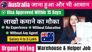 Australia  Free Work Permit Visa 2024   Approved Within 2 Weeks  Packing and Helper Job