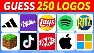 Guess The Logo in 3 Seconds  250 Famous Logos  Logo Quiz 2024