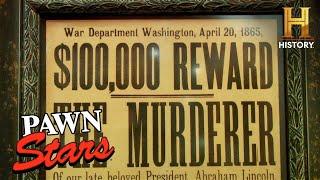 Pawn Stars John Wilkes Booth WANTED Poster Worth Over $100000 Season 4