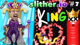 SLITHER.io #7 I AM KING → Royal Death  →  KILL THE KING → SCORE FGTEEV #1 Leadboard Gameplay