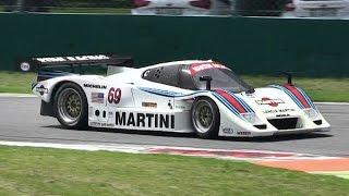 800+HP Lancia LC2 Group C Car In Action - FerrariAbarth Twin Turbo V8 Sound