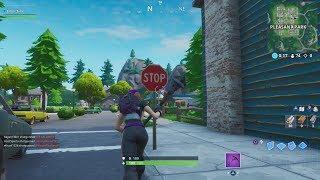 Destroy Stop Signs With The Catalyst Outfit IN A SINGLE MATCH - 10 Stop Sign Locations In Fortnite