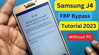 Samsung J4 FRP Bypass tutorial  2023 update Tutorial    Easy Unlock Without PC