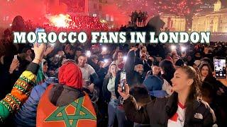 World Cup 2022 Morocco fans celebrate win over Portugal in London