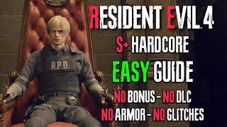 RESIDENT EVIL 4 REMAKE HARDCORE S+ GUIDE UNLOCK CHICKEN HAT