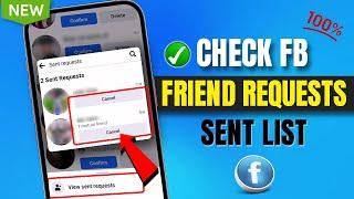 How To Check Facebook Friend Request Sent List 2024  View Pending Friend Requests in FB