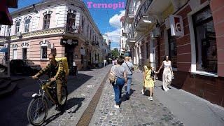 Walking in Ternopil summertime Файне місто Тернопіль Прогулянка містом літо 2023 part 2  Ukraine 