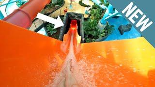 Epic Water Slide Into a Cave Tangerine Scream at Tropic Falls